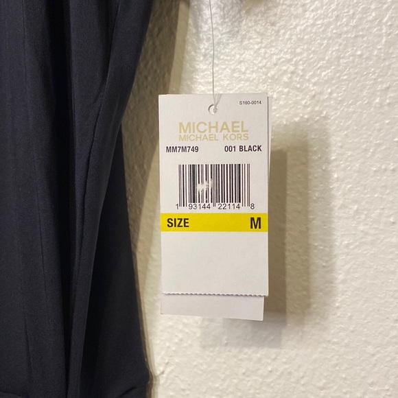 Michael Kors Iconic Side Tie Dress Swim Cover up Medium Black - Picture 6 of 7